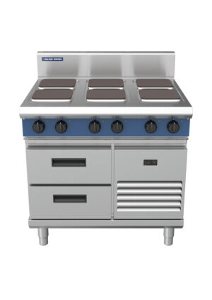 Blue Seal Evolution Series E516S-RB 900mm Modular Electric Cooktop with Sealed Hobs on Refrigerated Base