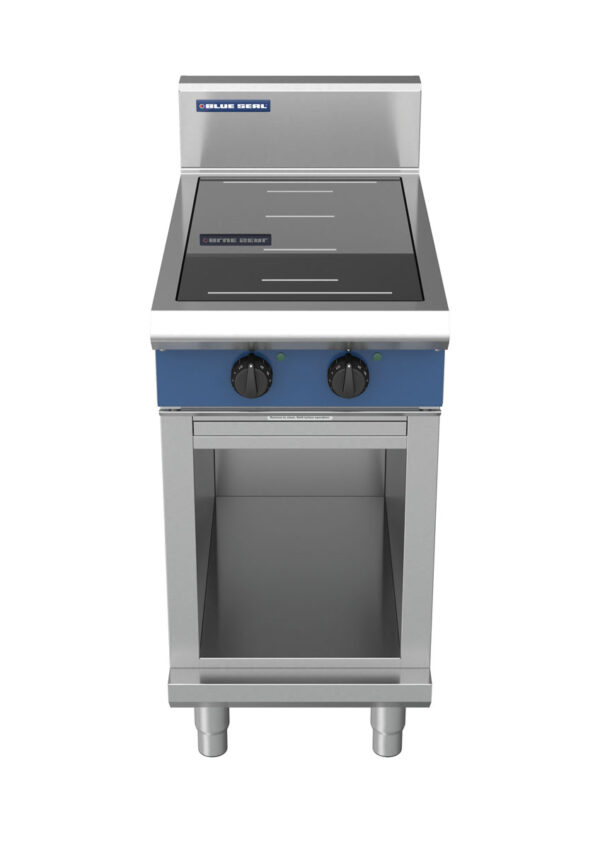 Blue Seal Evolution Series IN512F-CB 450mm Two Full Area Induction Cooktop on Cabinet Base