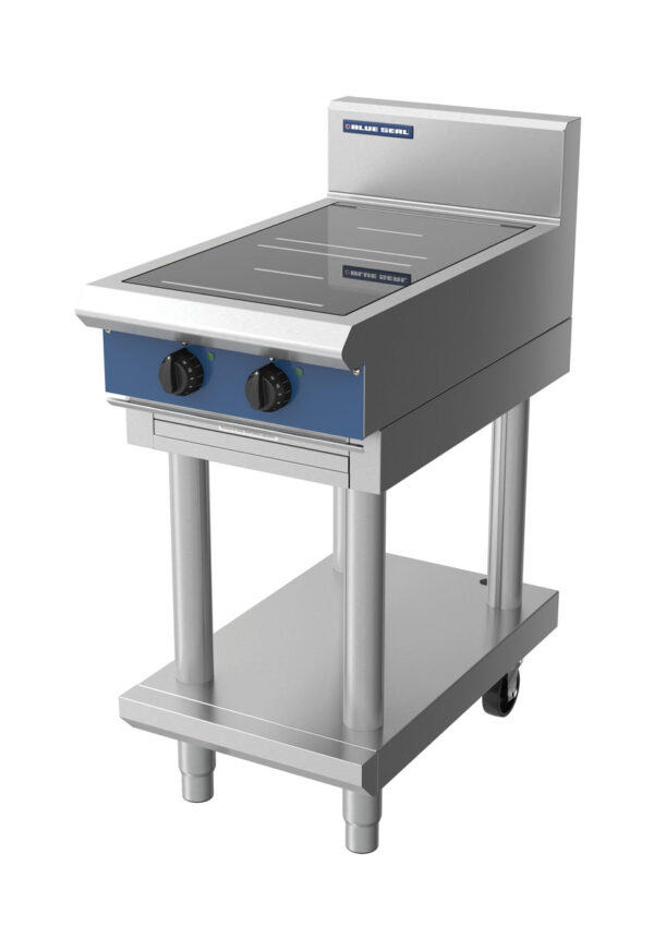 Blue Seal Evolution Series IN512R5-LS 450mm Two Round Induction Cooktop on Leg Stand - Image 3