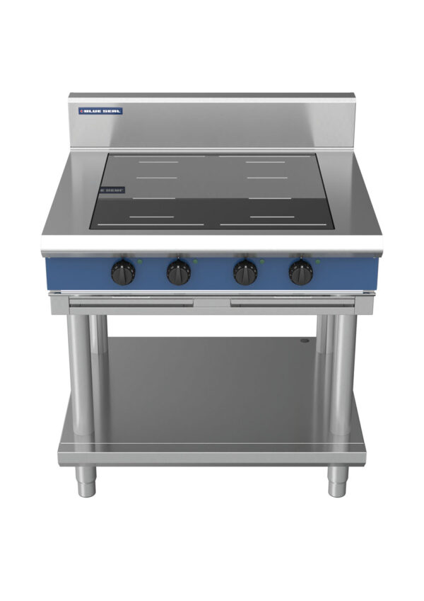 Blue Seal Evolution Series IN514F-LS 900mm Four Full Area Induction Cooktop on Leg Stand