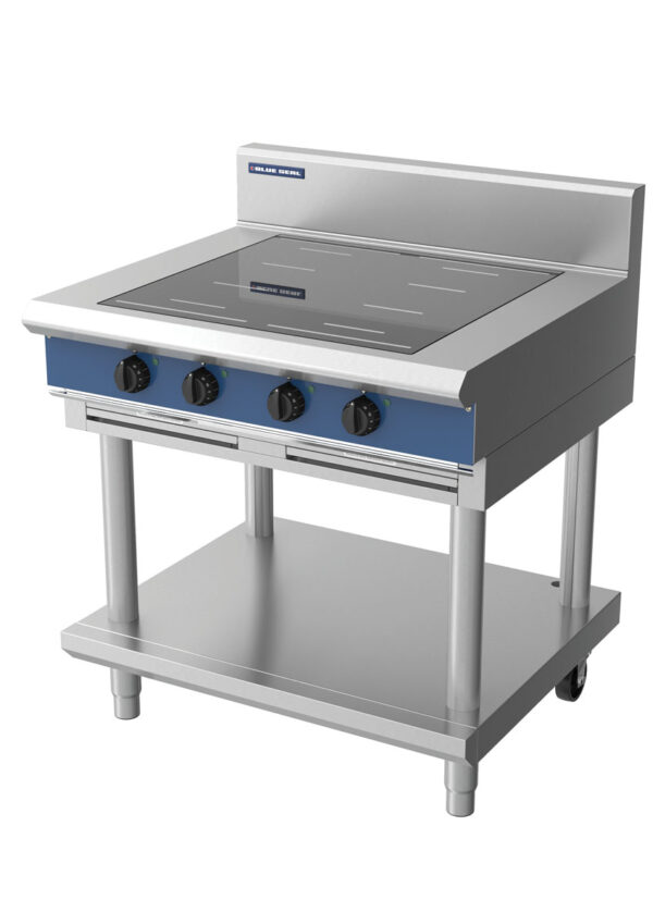 Blue Seal Evolution Series IN514F-LS 900mm Four Full Area Induction Cooktop on Leg Stand - Image 3
