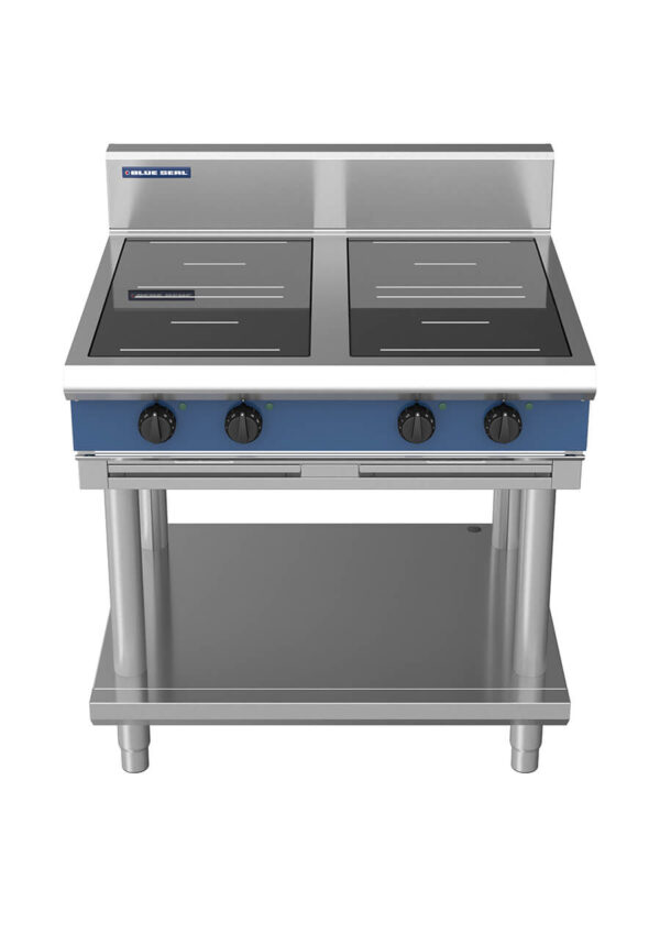 Blue Seal Evolution Series IN514R3-LS 900mm Four Round Zone Induction Cooktop on Leg Stand