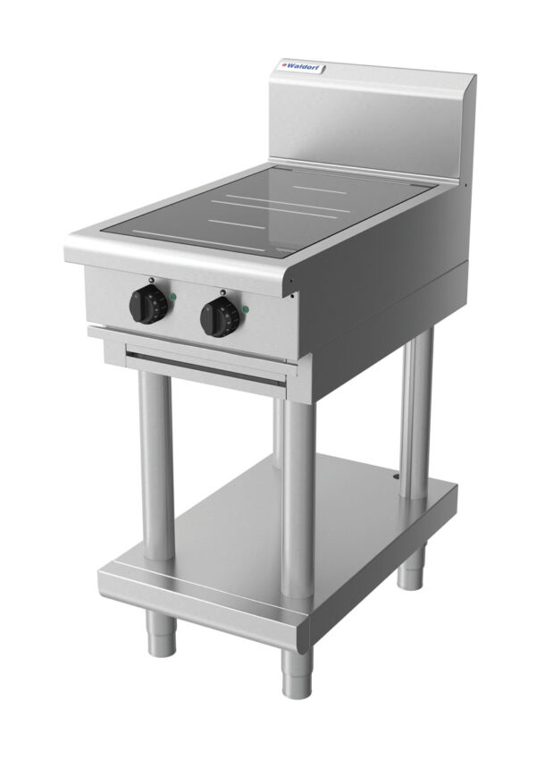Waldorf 8200 Series IN8200R3-LS 450mm Two Round Induction Cooktop on Leg Stand - Image 3