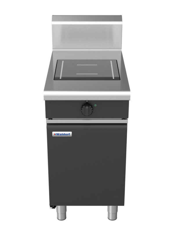 Waldorf BOLD 8100 Series INB8100F-CD-BLK 450mm Single Full Area Induction Cooktop on Cabinet Base with Door in Black