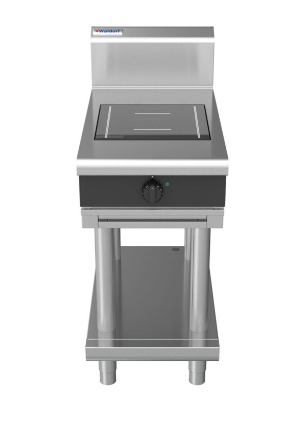 Waldorf BOLD 8100 Series INB8100F-LS-BLK 450mm Single Full Area Induction Cooktop on Leg Stand in Black