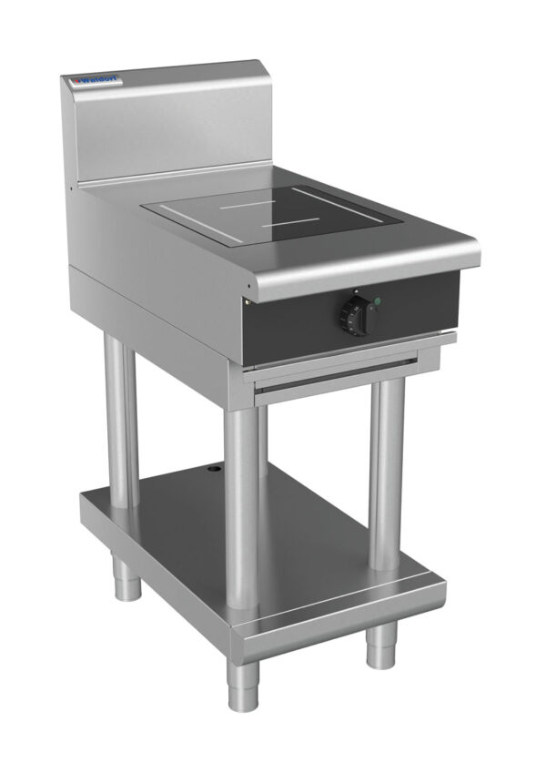 Waldorf BOLD 8100 Series INB8100F-LS-BLK 450mm Single Full Area Induction Cooktop on Leg Stand in Black - Image 2