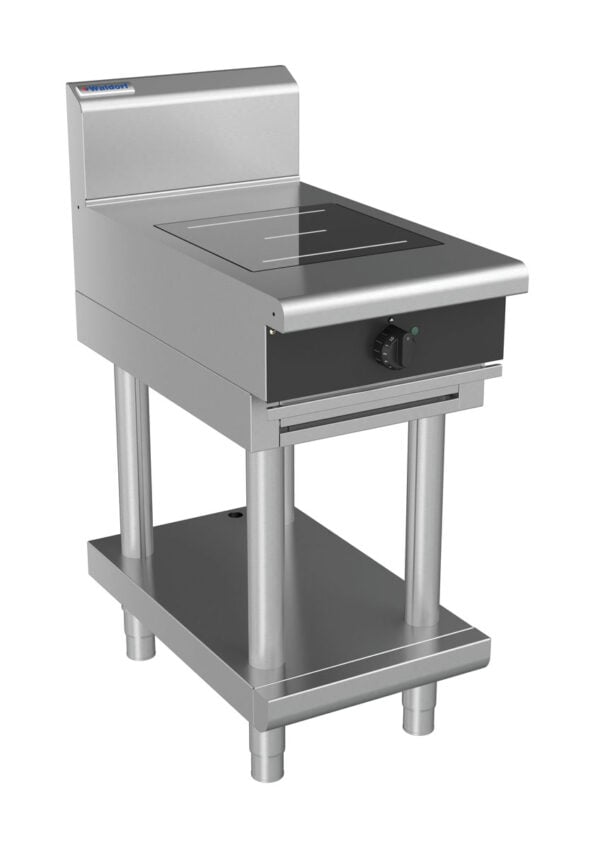 Waldorf BOLD 8100 Series INB8100R5-LS-BLK 450mm Single Round Induction Cooktop on Leg Stand in Black - Image 2