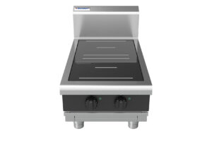 Waldorf BOLD 8200 Series INB8200R3-B-BLK 450mm Two Round Induction Benchtop Cooktop in Black