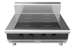 Waldorf BOLD 8400 Series INB8400F-B-BLK 900mm Four Full Area Induction Benchtop Cooktop in Black