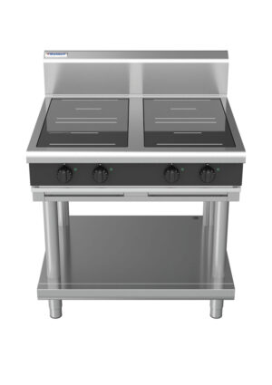 Waldorf BOLD 8400 Series INB8400R5-LS-BLK 900mm Four Round Induction Cooktop on Leg Stand in Black