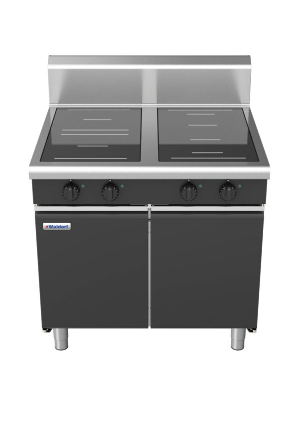 Waldorf BOLD 8400 Series INB8400R5F-CD-BLK 900mm Four Induction Cooktop on Cabinet Base with Doors
