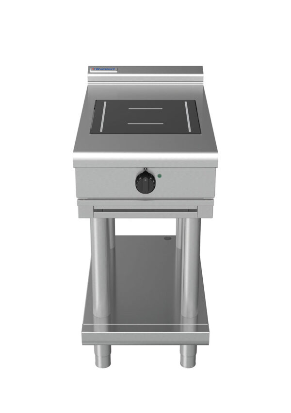 Waldorf 8100 Series INL8100F-LS 450mm Single Full Area Induction Cooktop on Leg Stand with Low Height Splashback