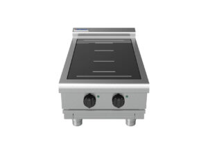 Waldorf 8200 Series INL8200F-B 450mm Two Full Area Induction Benchtop Cooktop with Low Height Splashback