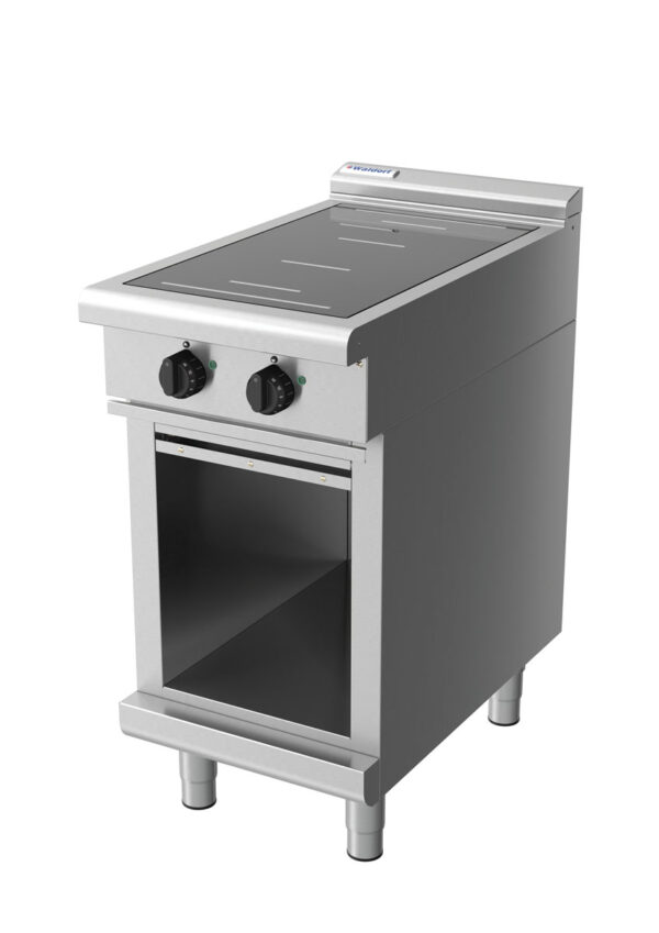 Waldorf 8200 Series INL8200F-CB 450mm Two Full Area Induction Cooktop on Cabinet Base with Low Height Splashback - Image 3
