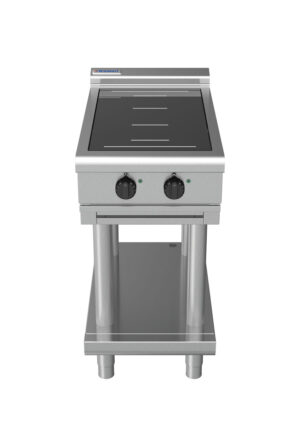 Waldorf 8200 Series INL8200F-LS 450mm Two Full Area Induction Cooktop on Leg Stand with Low Height Splashback