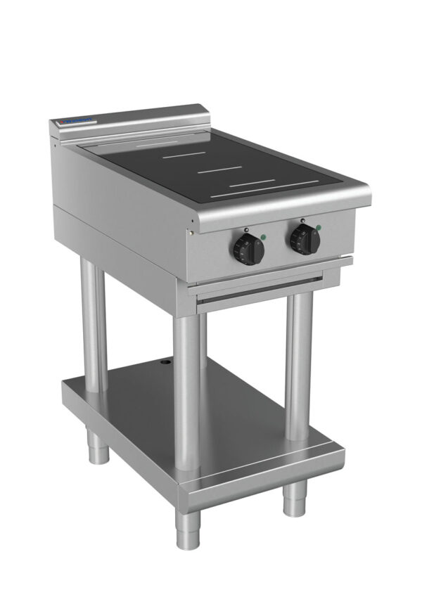 Waldorf 8200 Series INL8200F-LS 450mm Two Full Area Induction Cooktop on Leg Stand with Low Height Splashback - Image 2