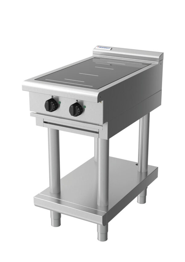 Waldorf 8200 Series INL8200F-LS 450mm Two Full Area Induction Cooktop on Leg Stand with Low Height Splashback - Image 3