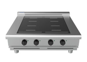Waldorf 8400 Series INL8400F-B 900mm Four Full Area Induction Benchtop Cooktop with Low Height Splashback