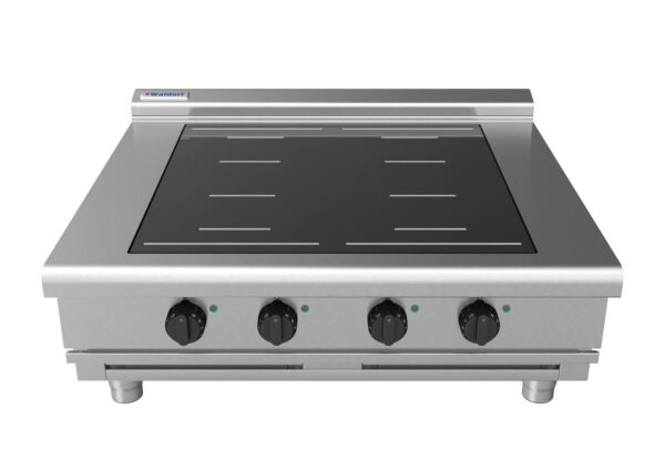 Waldorf 8400 Series INL8400F-B 900mm Four Full Area Induction Benchtop Cooktop with Low Height Splashback