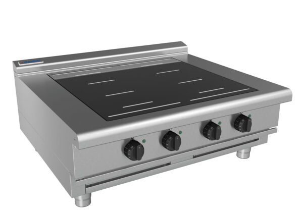 Waldorf 8400 Series INL8400F-B 900mm Four Full Area Induction Benchtop Cooktop with Low Height Splashback - Image 2