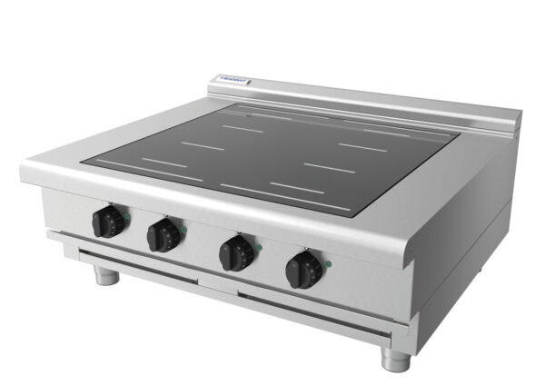 Waldorf 8400 Series INL8400F-B 900mm Four Full Area Induction Benchtop Cooktop with Low Height Splashback - Image 3