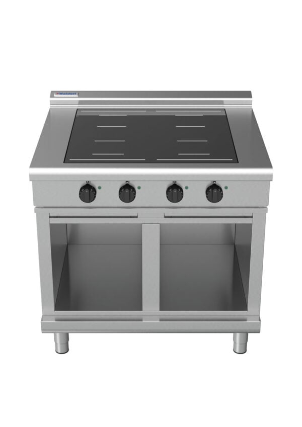 Waldorf 8400 Series INL8400F-CB 900mm Four Full Area Induction Cooktop on Cabinet Base with LOw Height Splashback