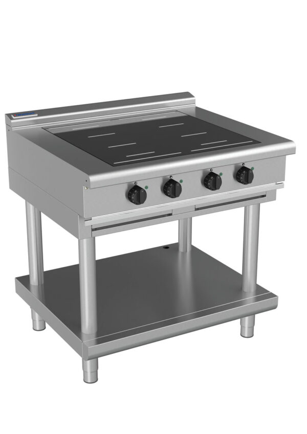 Waldorf 8400 Series INL8400F-LS 900mm Four Full Area Induction Cooktop on Leg Stand with Low Height Splashback - Image 2