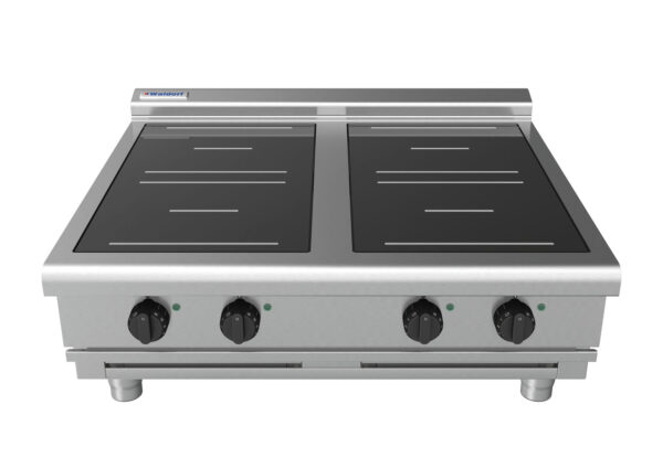 Waldorf 8400 Series INL8400R5-B 900mm Four Round Induction Benchtop Cooktop with Low Height Splashback