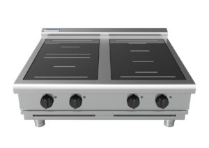 Waldorf 8400 Series IN8400R5F-B 900mm Four Induction Benchtop Cooktop with Full Square and Round Zones with Low Height Splashback