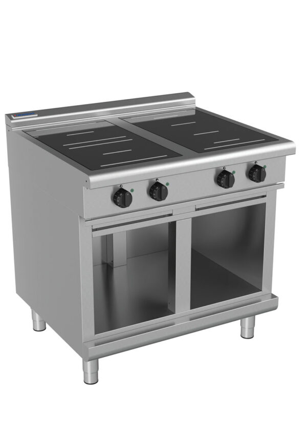 Waldorf 8400 Series INL8400R3F-CB 900mm Four Induction Cooktop on Cabinet Base with Full Square and Round Zones with Low Height Splashback - Image 2