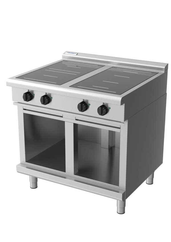 Waldorf 8400 Series INL8400R3F-CB 900mm Four Induction Cooktop on Cabinet Base with Full Square and Round Zones with Low Height Splashback - Image 3