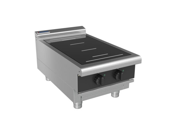 Waldorf BOLD 8200 Series INLB8200F-B-BLK 450mm Two Full Area Induction Benchtop Cooktop with Low Height Splashback in Black - Image 2