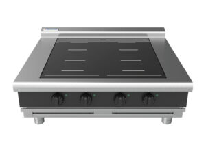 Waldorf BOLD 8400 Series INLB8400F-B-BLK 900mm Four Full Area Induction Benchtop Cooktop with Low Height Splashback in Black