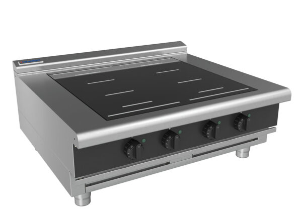 Waldorf BOLD 8400 Series INLB8400F-B-BLK 900mm Four Full Area Induction Benchtop Cooktop with Low Height Splashback in Black - Image 2