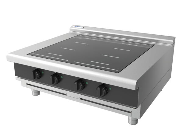 Waldorf BOLD 8400 Series INLB8400F-B-BLK 900mm Four Full Area Induction Benchtop Cooktop with Low Height Splashback in Black - Image 3