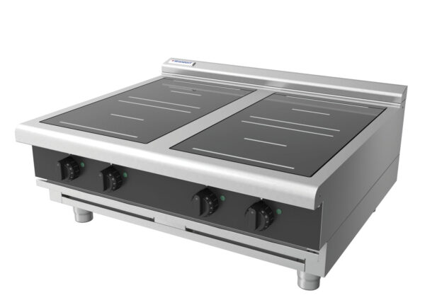 Waldorf BOLD 8400 Series INLB8400R5-B-BLK 900mm Four Round Induction Benchtop Cooktop with Low Height Splashback in Black - Image 3