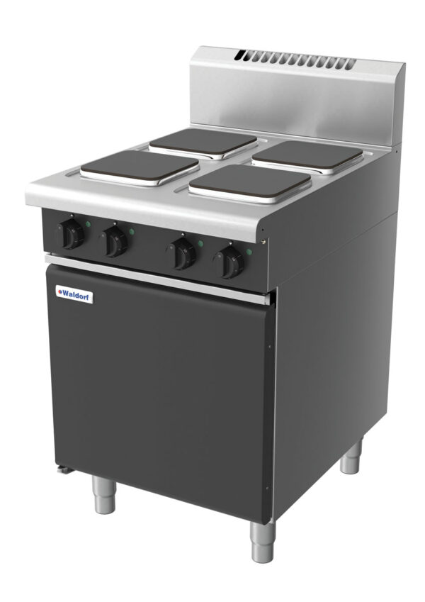 Waldorf 8400 Series RNB8400SE-CD-BLK 600mm Electric Cooktop on Cabinet Base with Doors and Sealed Hobs in Black - Image 3