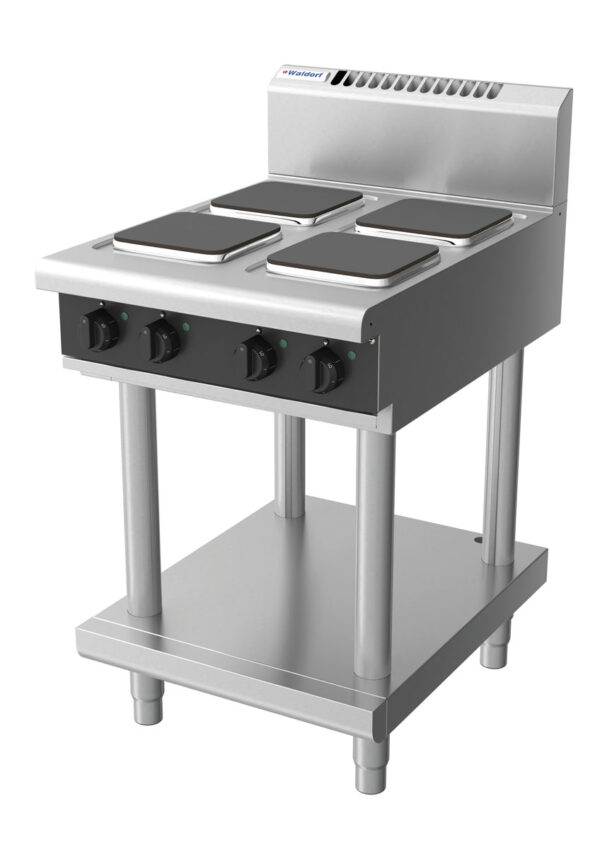 Waldorf 8400 Series RNB8400SE-LS-BLK 600mm Electric Cooktop on Leg Stand with Sealed Hobs in Black - Image 3