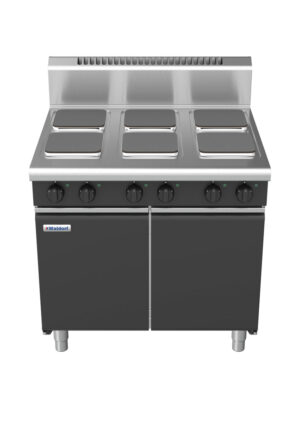 Waldorf BOLD 8600 Series RNB8600SE-CD-BLK 900mm Electric Cooktop on Cabinet Base with Doors and Sealed Hobs in Black