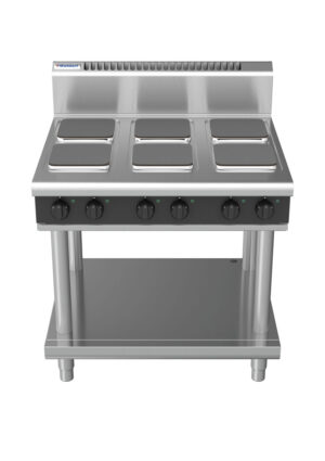 Waldorf BOLD 8600 Series RNB8600SE-LS-BLK 900mm Electric Cooktop on Leg Stand with Sealed Hobs in Black