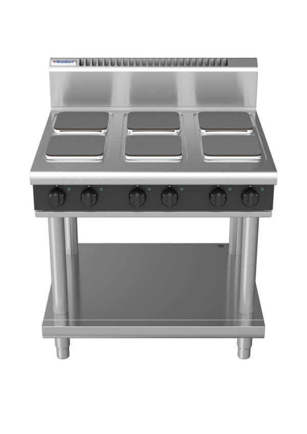 Waldorf BOLD 8600 Series RNB8600SE-LS-BLK 900mm Electric Cooktop on Leg Stand with Sealed Hobs in Black