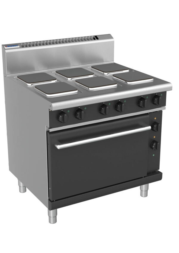 Waldorf BOLD 8610 Series RNB8610SE 900mm Electric Cooktop on 2/1 Static Oven with Sealed Hobs in Black - Image 2