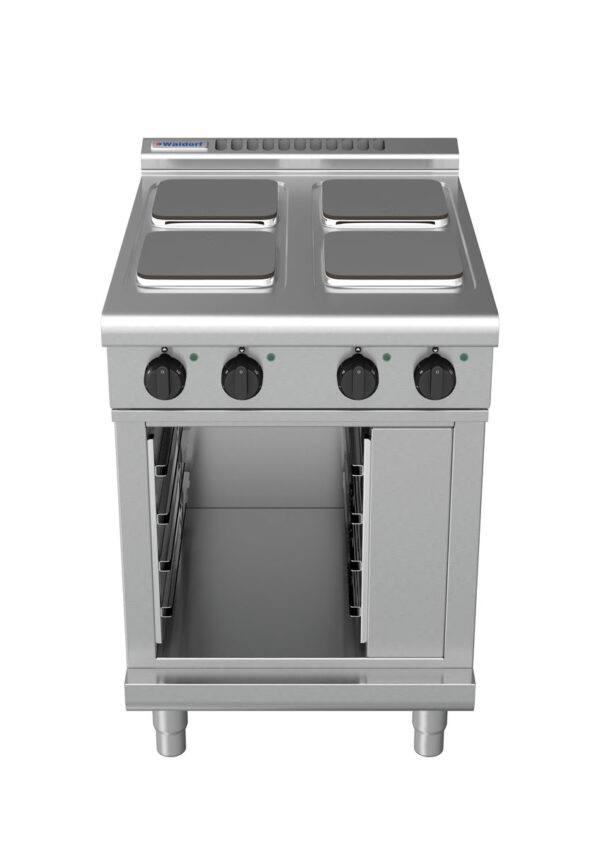 Waldorf 8400 Series RNL8400SE-CB 600mm Electric Cooktop on Cabinet Base with Sealed Hobs and Low Height Splashback