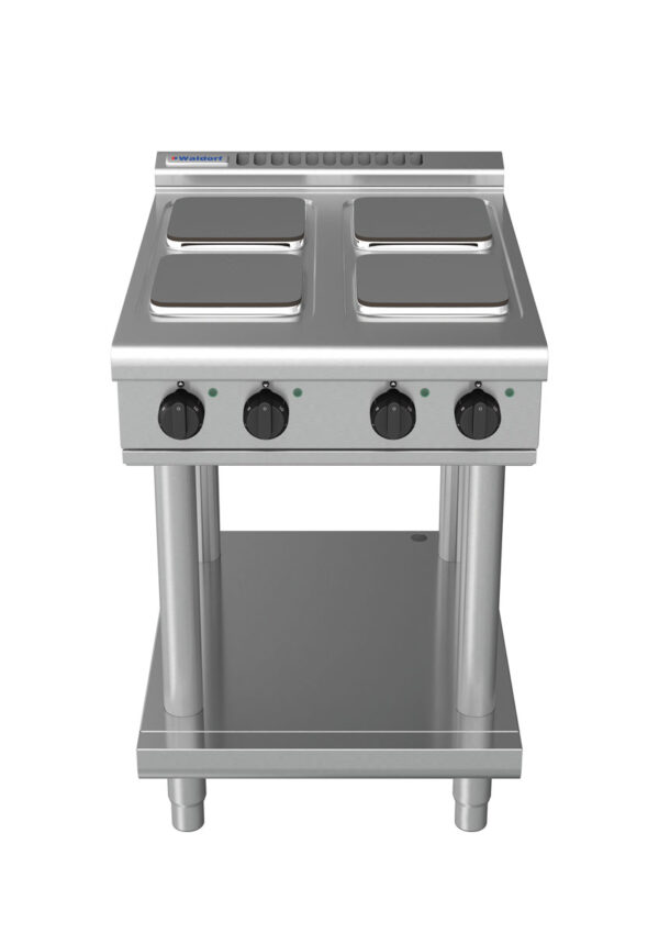 Waldorf 8400 Series RNL8400SE-LS 600mm Electric Cooktop on Leg Stand with Sealed Hobs and Low Height Splashback