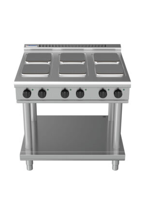 Waldorf 8600 Series RNL8600SE-LS 900mm Electric Cooktop on Leg Stand with Sealed Hobs and Low Height Splashback