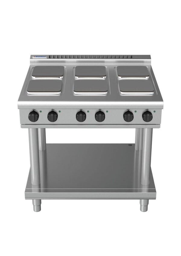 Waldorf 8600 Series RNL8600SE-LS 900mm Electric Cooktop on Leg Stand with Sealed Hobs and Low Height Splashback