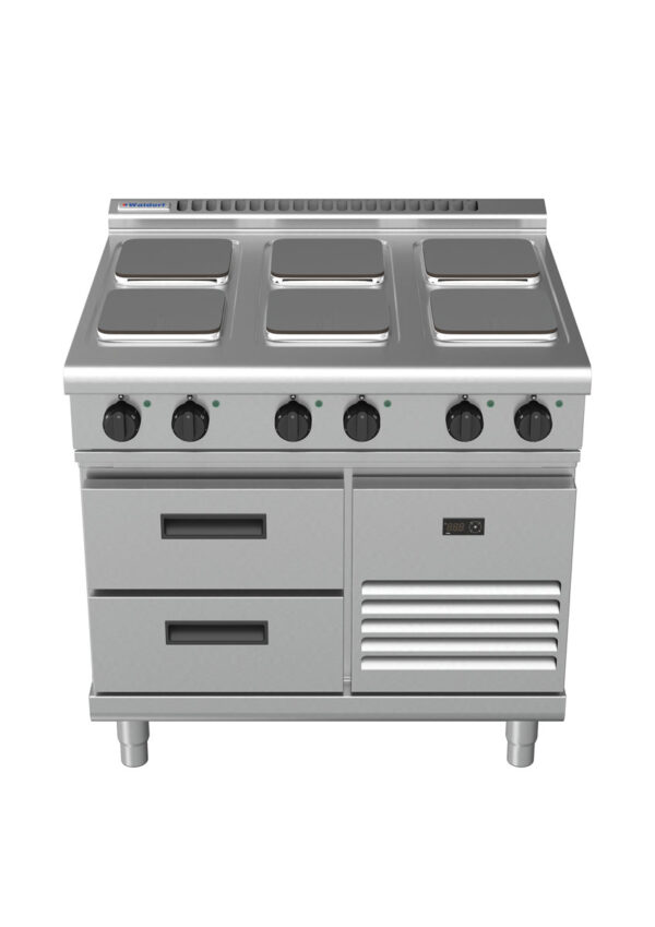 Waldorf 8600 Series RNL8600SE-RB 900mm Electric Cooktop on Refrigerated Base with Sealed Hobs and Low Height Splashback