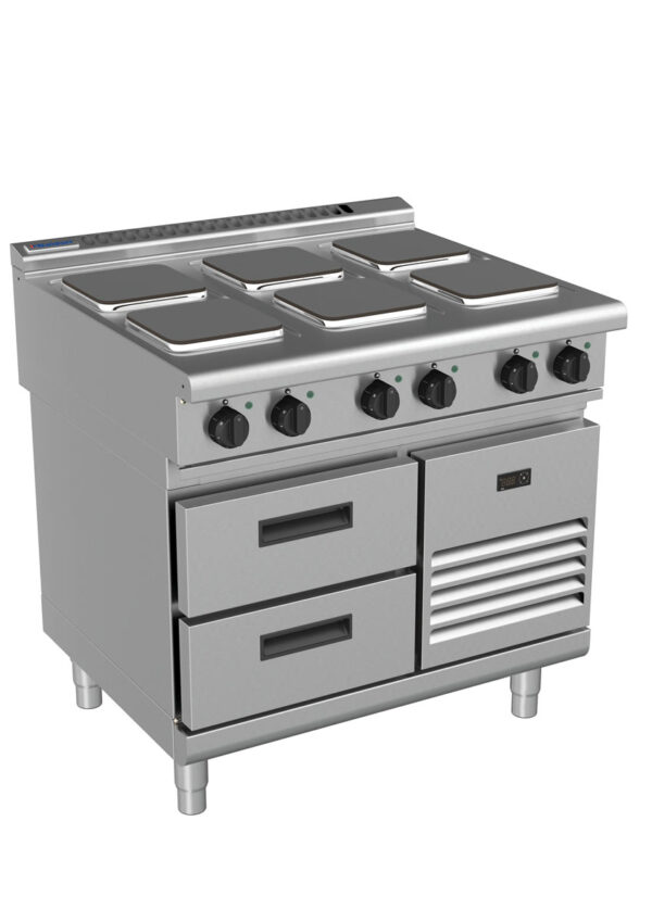 Waldorf 8600 Series RNL8600SE-RB 900mm Electric Cooktop on Refrigerated Base with Sealed Hobs and Low Height Splashback - Image 2