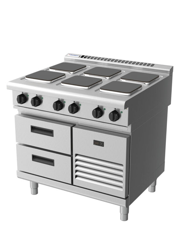 Waldorf 8600 Series RNL8600SE-RB 900mm Electric Cooktop on Refrigerated Base with Sealed Hobs and Low Height Splashback - Image 3