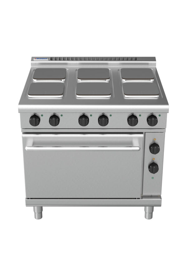 Waldorf 8610 Series RNL8610SE 900mm Electric Cooktop on 2/1 GN Static Oven with Sealed Hobs and Low Height Splashback